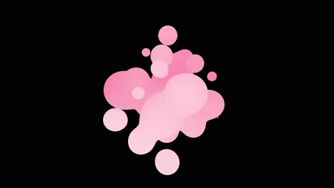 Abstract smooth liquid shape.  Smooth animation of bubbles. Stock Footage 220955975