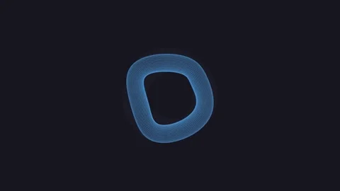 Abstract smooth morphing ring shape glowing with changing color gradient lo.. Video stock 342440239