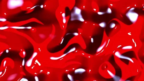 Abstract smooth red liquid motion background. Animation seamless loop. 3D Render Stock Footage 227975896