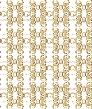 Abstract smooth shapes connected by rings make up a seamless pattern in the.. Stock Illustration