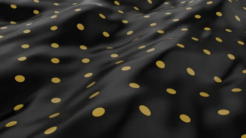 Abstract smooth surface with ripples. Cloth with waves. Yellow pattern of dot Stock Footage 139070441