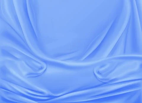 Abstract smooth texture of blue color drawing fabric waves Stock Illustration