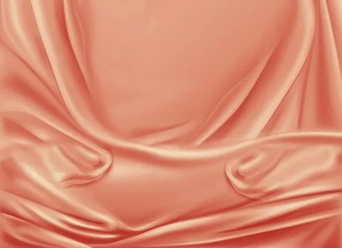 Abstract smooth texture of red color drawing fabric waves Illustrazione stock
