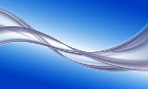 Abstract smooth wave on a blue background. Dynamic sound wave. Illustrazione stock