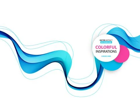 Abstract smooth wave motion illustration Stock Illustration