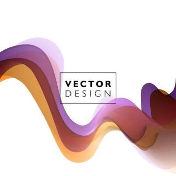Abstract smooth wave motion illustration Stock Illustration