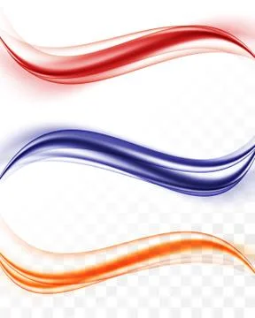 Abstract smooth waves collection Stock Illustration