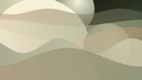 Abstract smooth waves with soft green and beige colors Stock Illustration