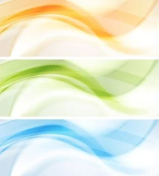 Abstract smooth wavy banners. Vector background eps 10 Abstract smooth wav... Stock Photos