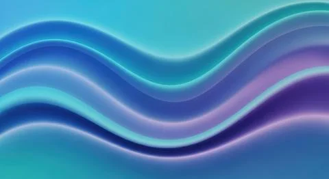 Abstract smooth wavy gradient background with vibrant colors Stock Illustration
