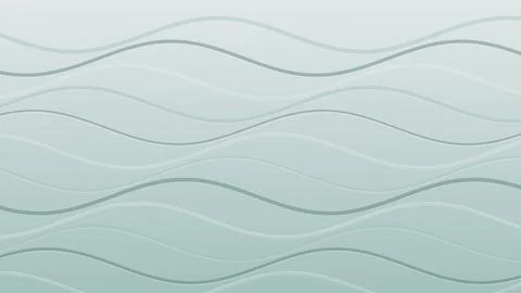 Abstract smooth wavy lines design on light blue gradient background Stock Illustration