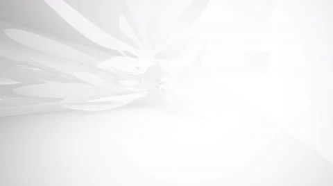 Abstract smooth white interior of the future. Architectural background. Stock Footage 64332155