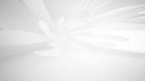 Abstract smooth white interior of the future. Architectural background. Video stock 64412321