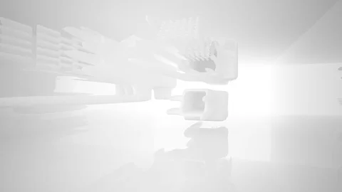 Abstract smooth white interior of the future. Architectural background. 動画素材 71248404