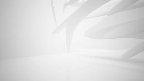 Abstract smooth white interior of the future. Architectural background. Video stock 75852388