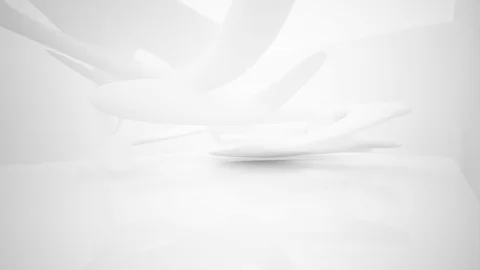 Abstract smooth white interior of the future. Vídeo Stock 82641353