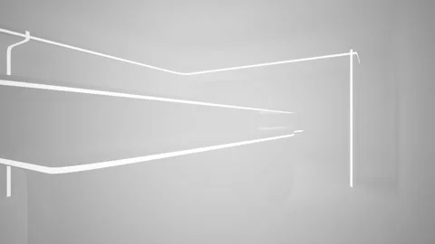 Abstract smooth white interior of the future. Night view from the backlight. 库存影片 86723238