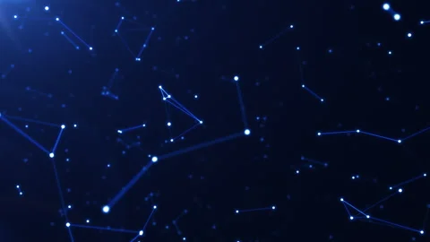 Abstract smoothly levitating in space plexus connection with glowing dots a.. 動画素材 266127065