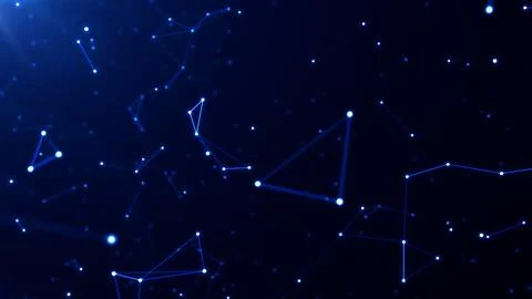 Abstract smoothly levitating in space plexus connection with glowing dots a.. Stock Illustration