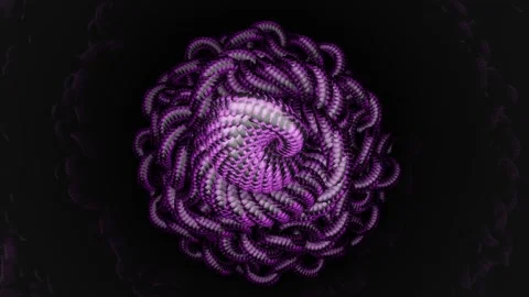 Abstract Snake Animation 4K VJ Loop - Futuristic Serpentine Motion Pink Stock Footage 307900746