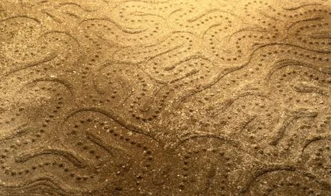 Abstract snake pattern in the sand art theme showing a abstract snake patt... Stock Photos
