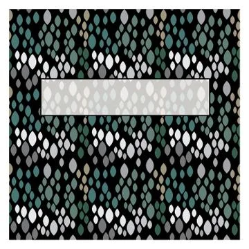 Abstract Snake Skin Pattern with Frame and Sample Text.  Illustration Illustrazione stock