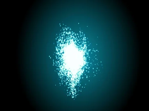 Abstract snow in blue exploding particles background Video stock 77781145