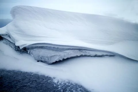 Abstract snow dune, imitation of snow peaks,  mountain landscape Stock Photos
