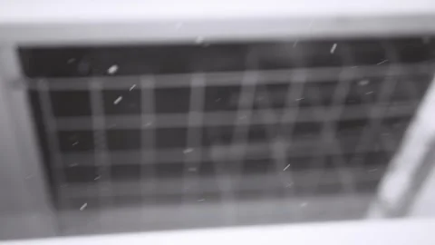 Abstract Snow Falling In Slow Motion Black And White Stock Footage 327646471