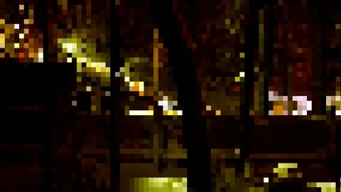 Abstract Snow Lights In Mosaic On The Front View Stock Footage 84597945