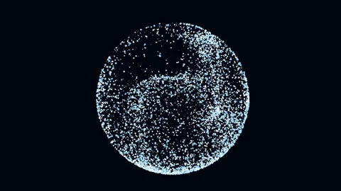 Abstract snow particles in spherical shape Vidéo 274714215