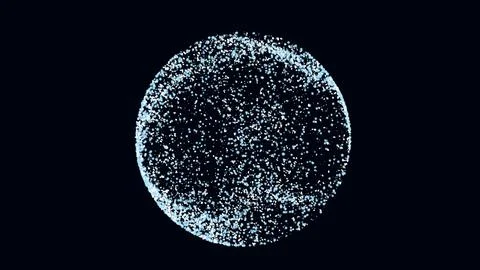 Abstract snow particles in spherical shape Stock Illustration