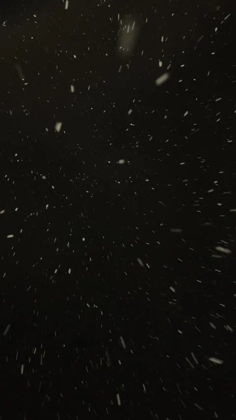 Abstract snowfall on black background, winter, falling snow Stock Footage 289735482