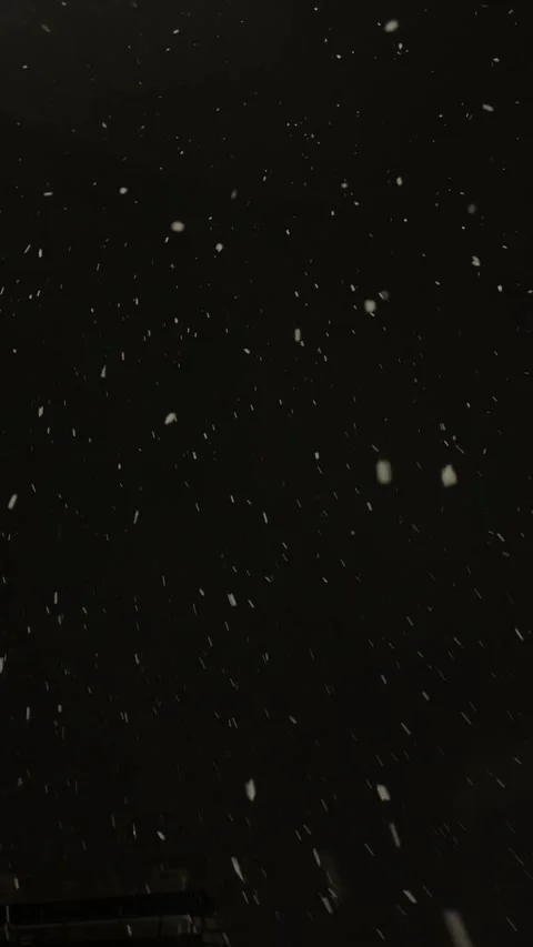 Abstract snowfall on black background, winter, falling snow Stock Footage 289735486
