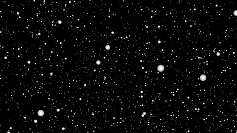 Abstract snowfall overlay on black background, falling white particles for .. Stock Footage 333829962