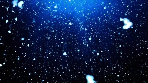 Abstract Snowfall Particles Loop Background with Blue Light Effect Vídeo Stock 320527581