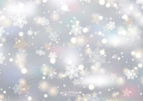 Abstract snowflake and light background Stock Illustration