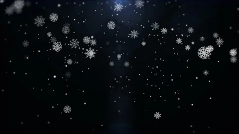 Abstract snowflake and white bokeh particles floating 4K loop motion background Stock Footage 201764917
