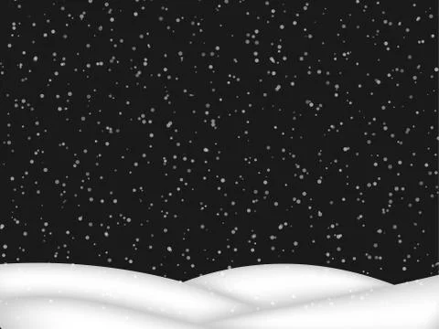 Abstract snowflake background. Fall of snow with snowdrift Stock Illustration