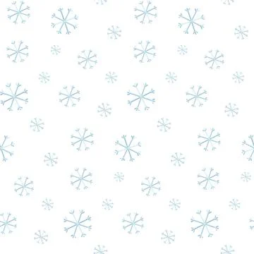 Abstract snowflake background texture in paper card style in trendy winter blue Stock Illustration