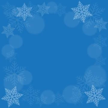 Abstract Snowflake on blue Background Stock Illustration