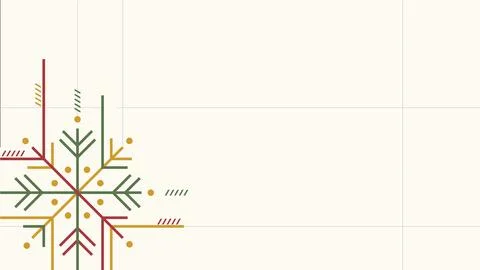 Abstract snowflake geometric forms with beige background have blank space. Stock Illustration