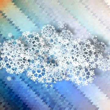Abstract snowflake on geometric pattern. + EPS10 Stock Illustration