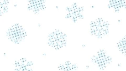 Abstract snowflake halftone pattern with perfect round dot, on transparent Stock Illustration