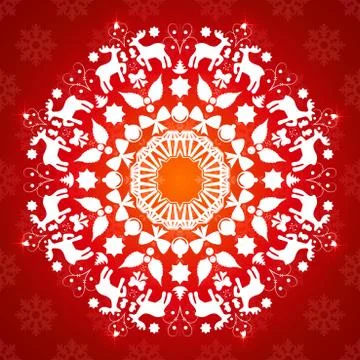 Abstract snowflake vector Stock Illustration