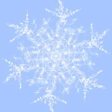 Abstract snowflake white on light blue Stock Illustration