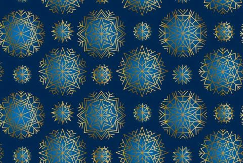 Abstract snowflakes elements seamless pattern. Christmas celebration winter s Illustrazione stock