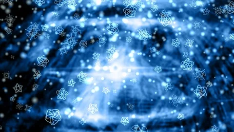 Abstract Snowflakes Falling in Cold Winter Snow Effect Stock Footage 115059250