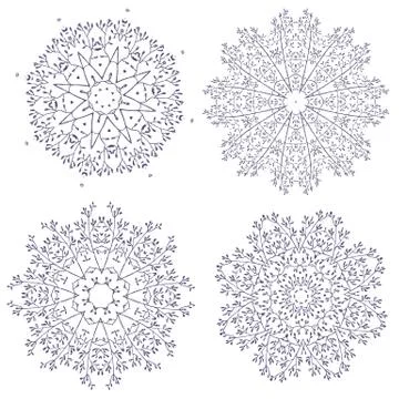 Abstract snowflakes Stock Illustration