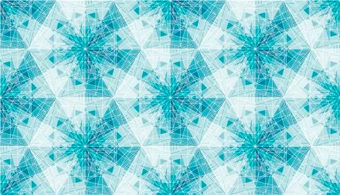 Abstract snowflakes vector seamless pattern Stock Illustration